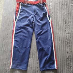 Men's softball or baseball pans with belt